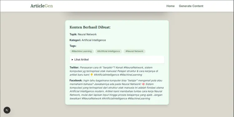 AI-Powered Article & Content Generation Platform 3